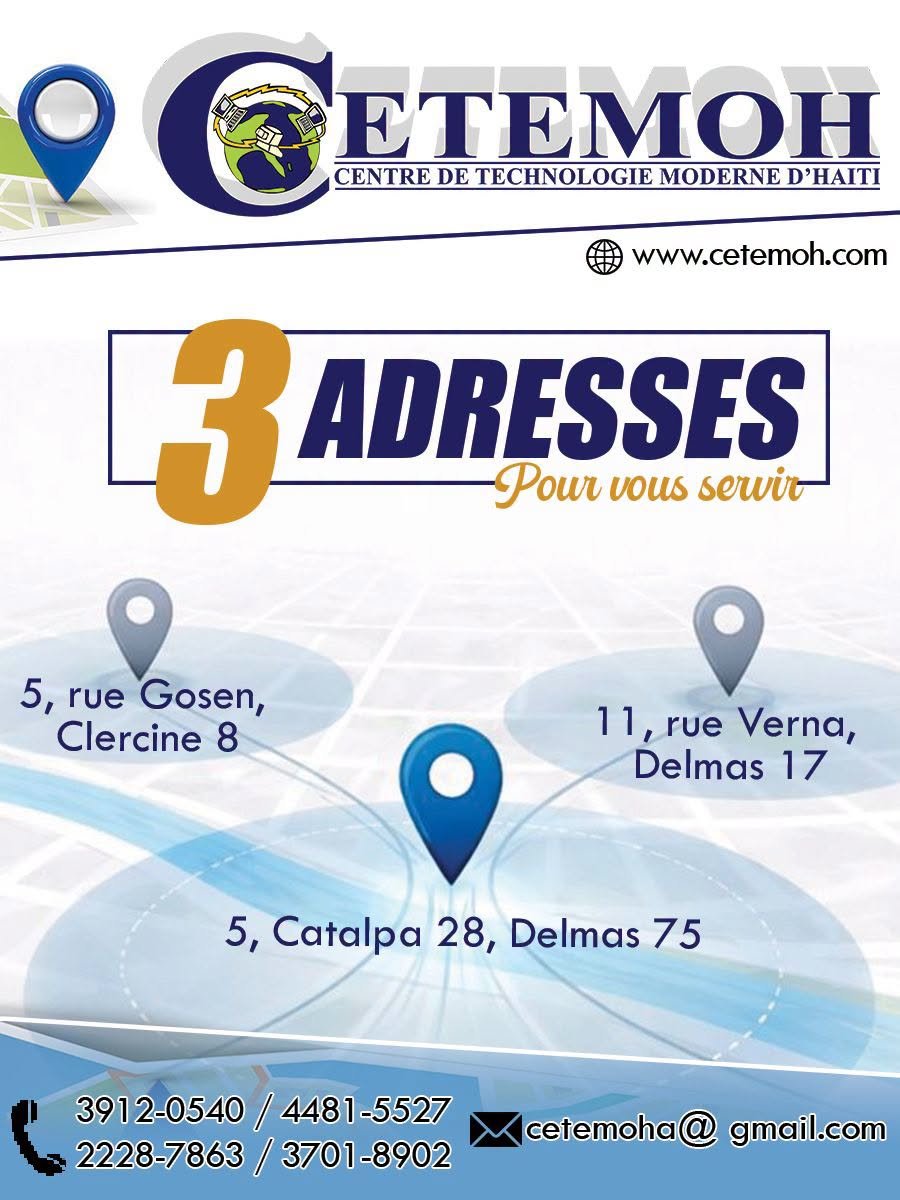 Nos adresses actuelles